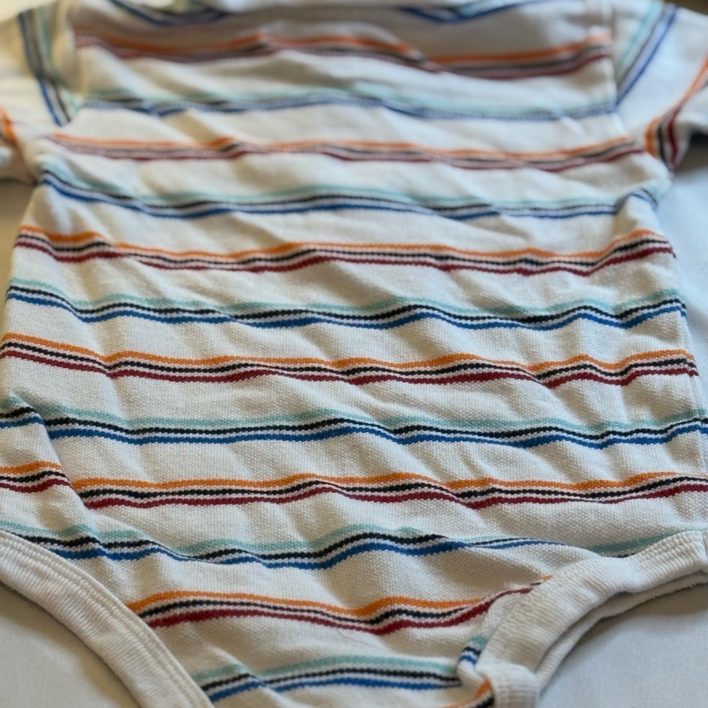 Wonderkids Vibrant Striped Onesies, (Size 12 Months), 2 Baby Outfits - Picture 8 of 11